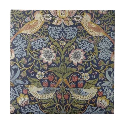 William Morris-Erdbeerdieb-Entwurf 1883 Fliese (Vorderseite)