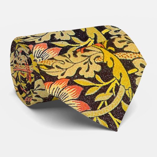 William Morris-Erdbeerdieb-Muster Krawatte (Gerollt)