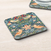 William Morris Erdbeerdieb Vintag drucken Getränkeuntersetzer (Linke Seite)