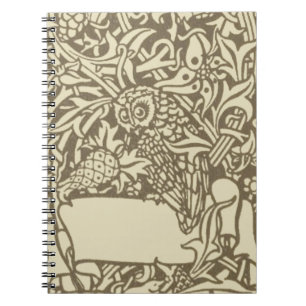 William Morris Eule Florales Vintage-Design Notizblock