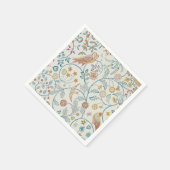 William Morris - Eule und Beeren Serviette (Ecke)