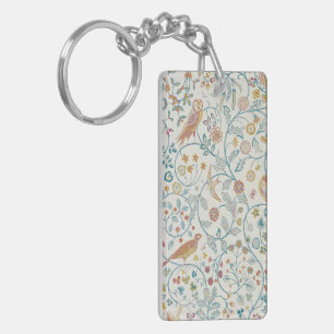 William Morris - Eule und Beeren Tapete Schlüsselanhänger