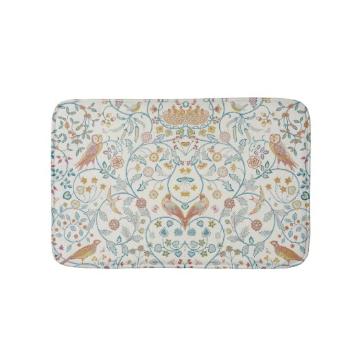 William Morris - Eule und Berries Badematte (Vorderseite)