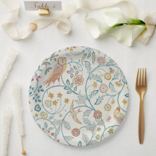 William Morris - Eule und Berries Pappteller