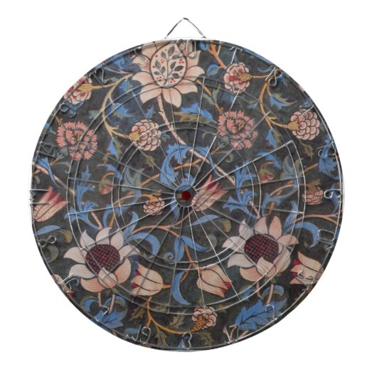 William Morris Evenlode-Muster: Vintage Stimmung Dartscheibe (vorne)