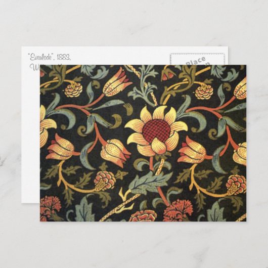 William Morris Evenlode Postkarte (Vorne/Hinten)