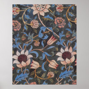 William Morris Evenlode Textil Floral Kunst Poster