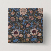 William Morris Evenlode Textile Floral Art Button (Vorderseite)
