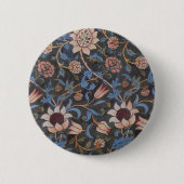 William Morris Evenlode Textile Floral Art Button (Vorderseite)