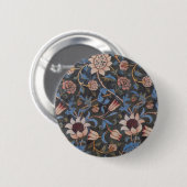 William Morris Evenlode Textile Floral Art Button (Vorne & Hinten)