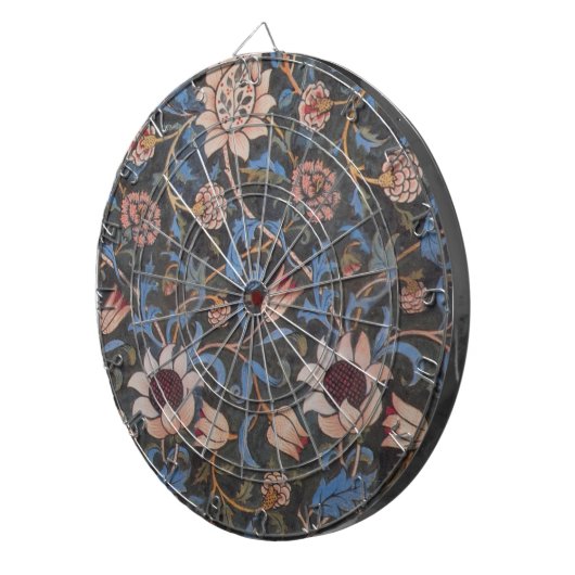 William Morris Evenlode Textile Floral Art Dartscheibe (Vorderseite rechts)