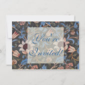 William Morris Evenlode Textile Floral Art Einladung (Vorderseite)