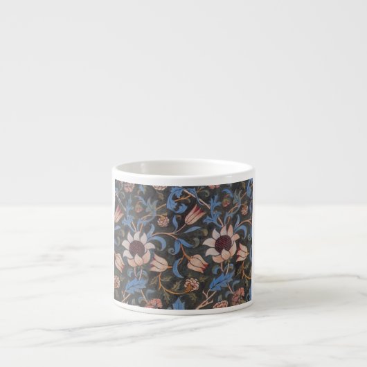 William Morris Evenlode Textile Floral Art Espressotasse (Vorderseite)