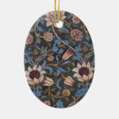 William Morris Evenlode Textile Floral Art Keramikornament (Hinten)