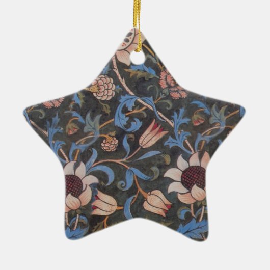 William Morris Evenlode Textile Floral Art Keramikornament (Hinten)