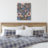 William Morris Evenlode Textile Floral Art Leinwanddruck (Insitu (Schlafzimmer))