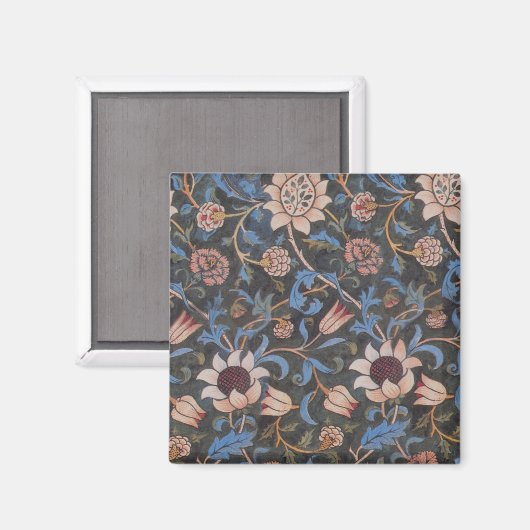 William Morris Evenlode Textile Floral Art Magnet (Vorderseite/Rückseite)