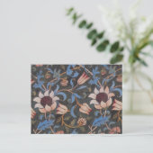 William Morris Evenlode Textile Floral Art Postkarte (Stehend Vorderseite)