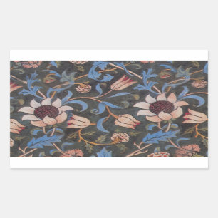 William Morris Evenlode Textile Floral Art Rechteckiger Aufkleber
