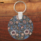 William Morris Evenlode Textile Floral Art Schlüsselanhänger (Vorderseite)