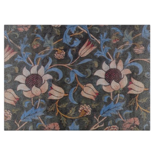 William Morris Evenlode Textile Floral Art Schneidebrett (Vorderseite)