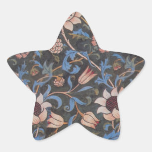 William Morris Evenlode Textile Floral Art Stern-Aufkleber