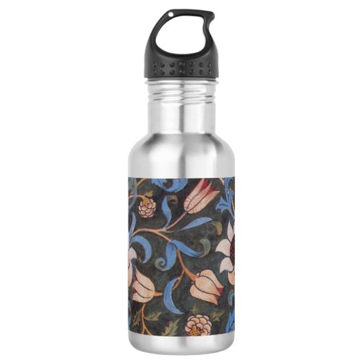William Morris Evenlode Textile Floral Art Trinkflasche (Vorderseite)