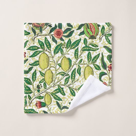 William Morris Exotic Frucht, Lemon Gelb Badhandtuch Set (Waschlappen)