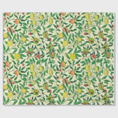 William Morris Exotic Frucht, Lemon Gelb Geschenkpapier (Flach)