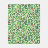 William Morris Exotic Frucht, Limettengrün Fleecedecke (Vorderseite)