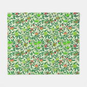 William Morris Exotic Frucht, Limettengrün Fleecedecke (Vorderseite (Horizontal))