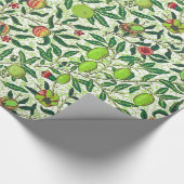 William Morris Exotic Frucht, Limettengrün Geschenkpapier (Ecke)
