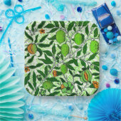 William Morris Exotic Frucht, Limettengrün Pappteller (Party)