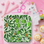 William Morris Exotic Frucht, Limettengrün Pappteller (Party)