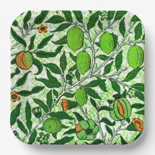 William Morris Exotic Frucht, Limettengrün Pappteller