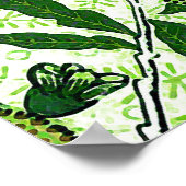 William Morris Exotic Frucht, Limettengrün Poster (Ecke)