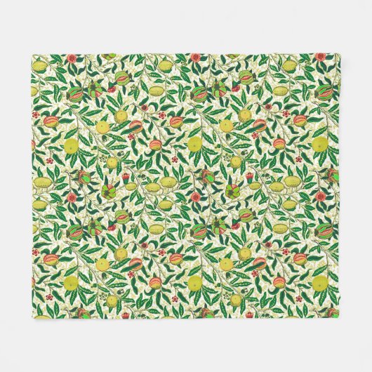 William Morris Exotic Frucht, Zitronengelb Fleecedecke (Vorderseite (Horizontal))