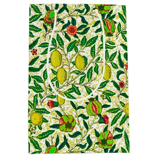 William Morris Exotic Frucht, Zitronengelb Mittlere Geschenktüte (Vorderseite)