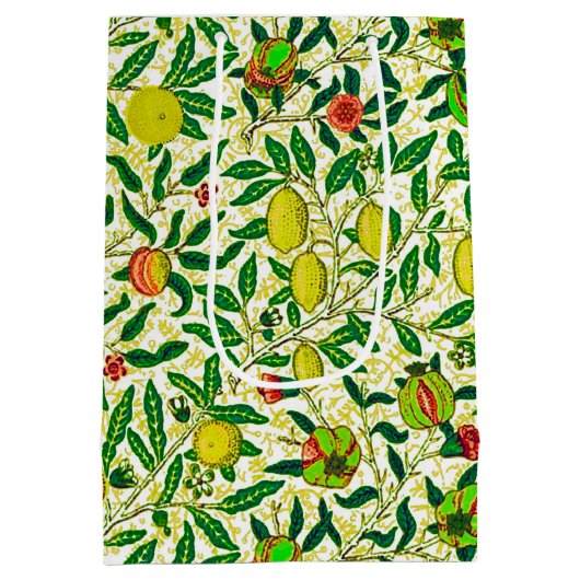 William Morris Exotic Frucht, Zitronengelb Mittlere Geschenktüte (Rückseite)