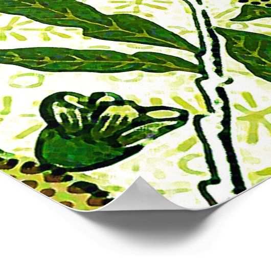 William Morris Exotic Frucht, Zitronengelb Poster (Ecke)