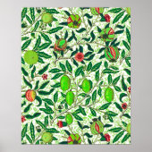 William Morris Exotic Fruit, Limes und Pfirsiche Poster (Vorne)