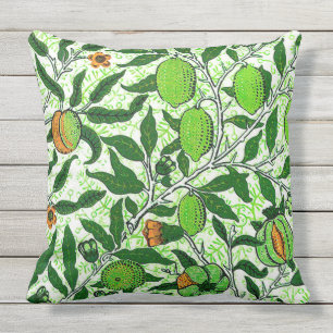 William Morris Exotische Früchte, Limettengrün Kissen