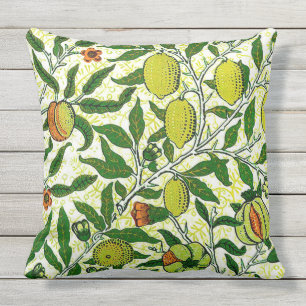 William Morris Exotische Früchte, Zitronengelb Kissen Für Draußen