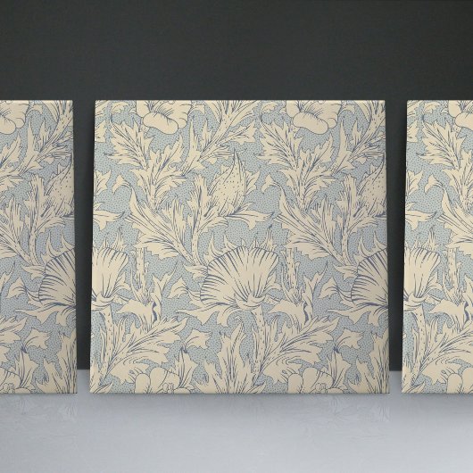 William Morris Faint Blue Art Nouveau Floral Fliese