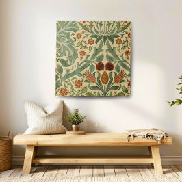 William Morris Fall Florals, Vintager Cottagecore Wandteppich