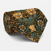 William Morris Farbige Geißblatt-Blumenmuster Krawatte (Gerollt)