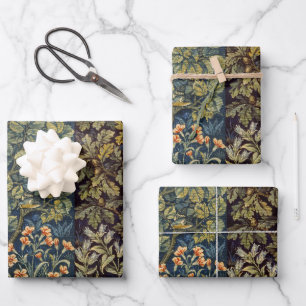 William Morris Fasan Vogel Baum Blume Geschenkpapier Set