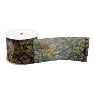 William Morris Fasan Vogel Baum Blume Satinband