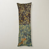 William Morris Fasan Vogel Baum Blume Seitenschläferkissen (Rückseite (Vertikal))
