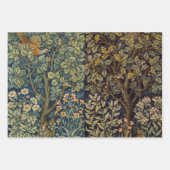 William Morris Fasan Vogel Baum Blume Waldland Geschenkpapier Set (Vorderseite)